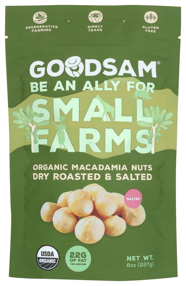 GOODSAM: Organic Macadamia Nuts Dry Roasted, 8 oz