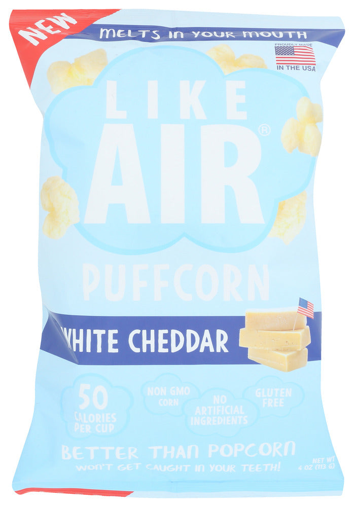 LIKE AIR: White Cheddar Baked Puffcorn, 4 oz