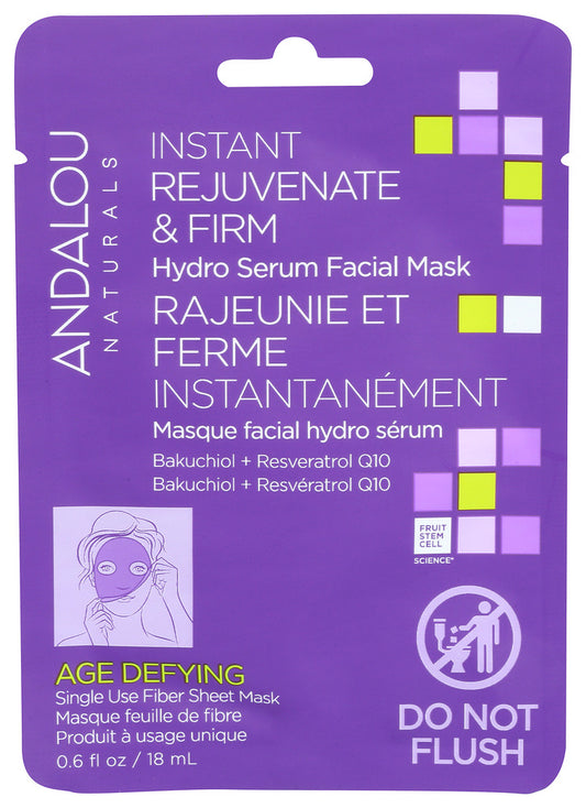 ANDALOU NATURALS: Age Defying Instant Rejuvenate and Firm Sheet Mask, 0.6 fo