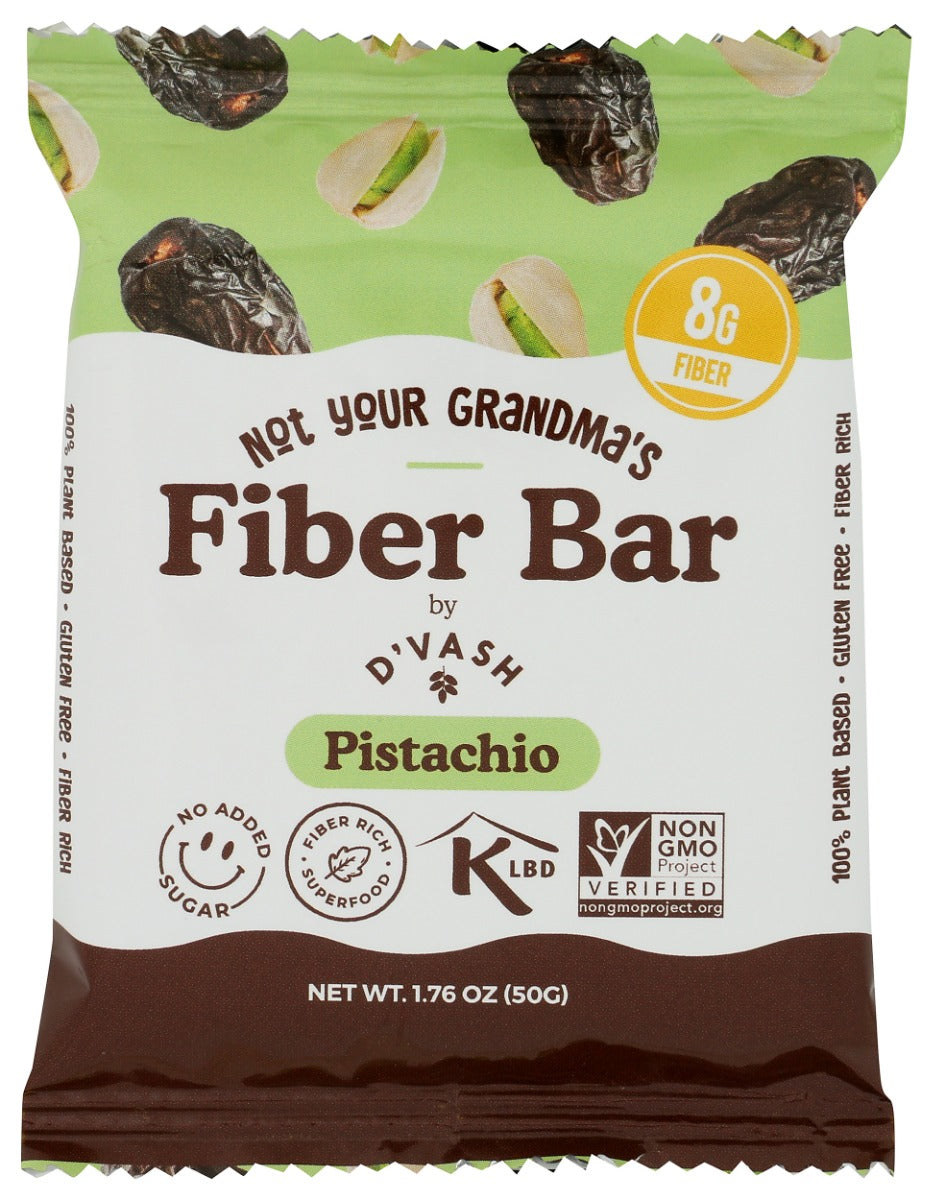 DVASH ORGANICS: Pistachio Fiber Bar, 1.76 oz