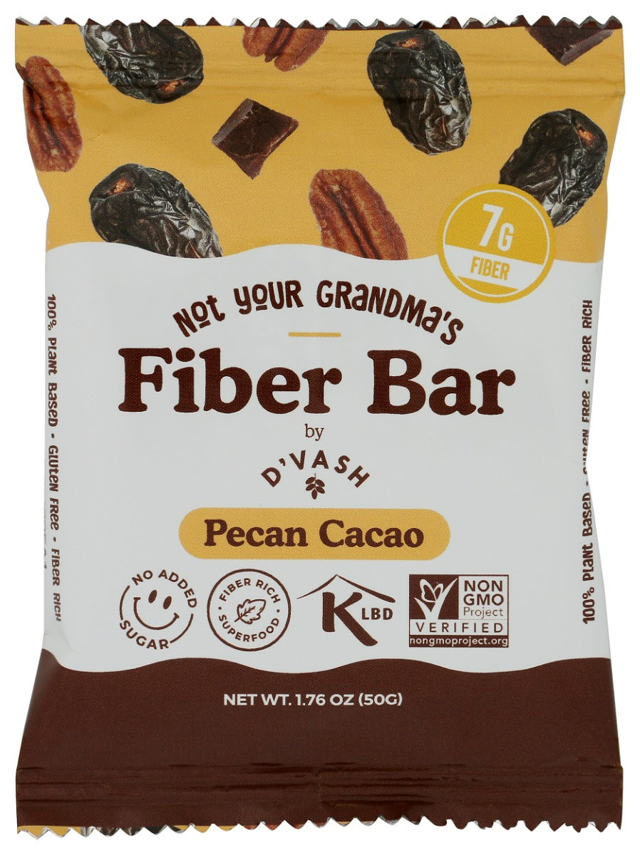 DVASH ORGANICS: Pecan Cacao Fiber Bar, 1.76 oz