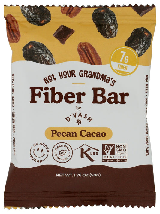 DVASH ORGANICS: Pecan Cacao Fiber Bar, 1.76 oz