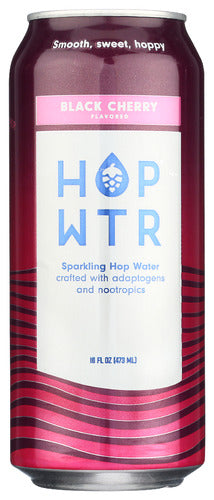 HOP WTR: Sparkling Hop Water Black Cherry, 16 fo