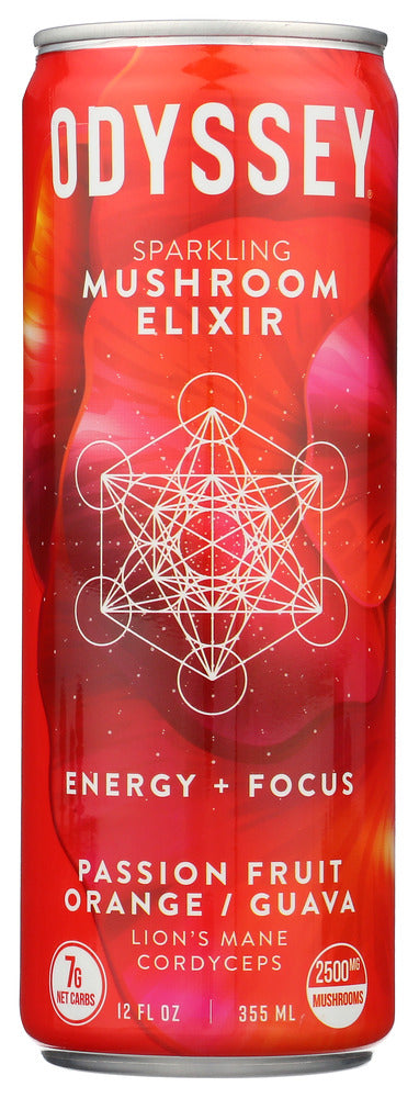 ODYSSEY ELIXIR: Energy Plus Focus Passion Fruit Orange Guava, 12 fo