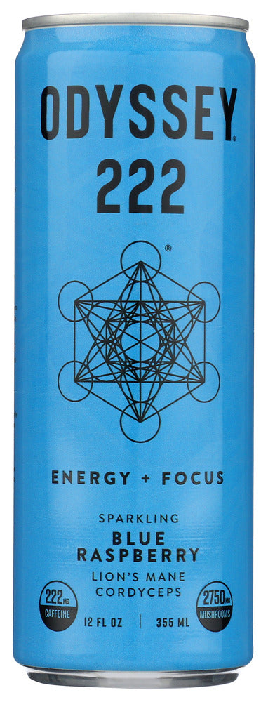 ODYSSEY ELIXIR: Sparkling Blue Raspberry Energy Drink, 12 fo