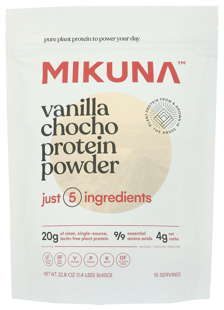 MIKUNA: Vanilla Chocho Protein Powder, 22.8 oz