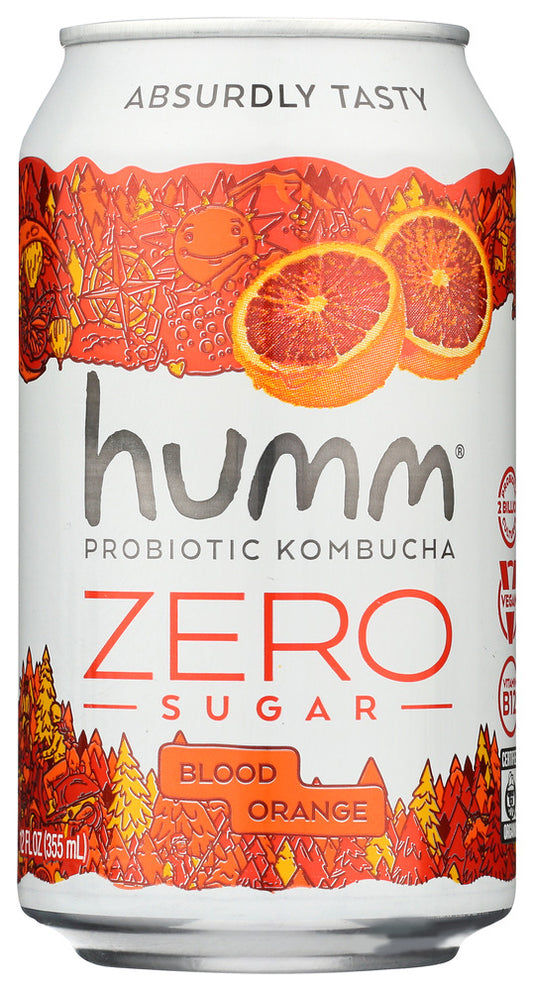 HUMM: Kombucha Blood Ornge Zro, 12 fo