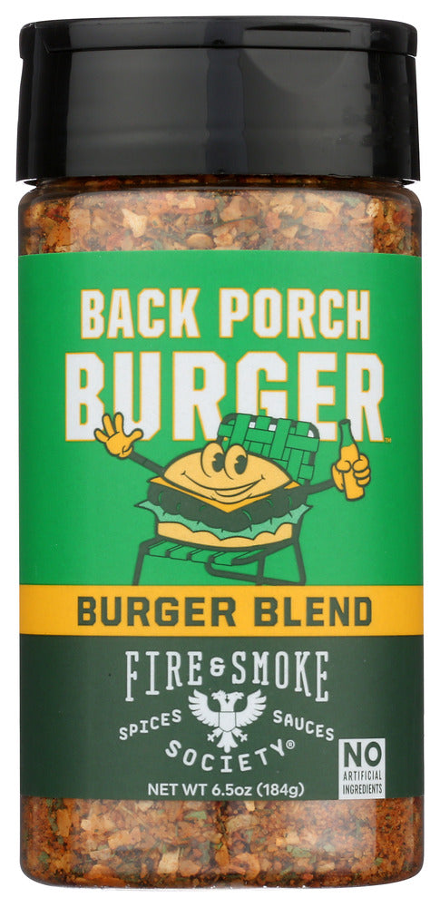 FIRE AND SMOKE: Rub Back Porch Burger, 5 OZ