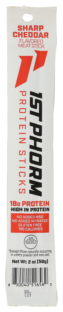 1ST PHORM: Sharp Cheddar Protein Stick, 2 oz