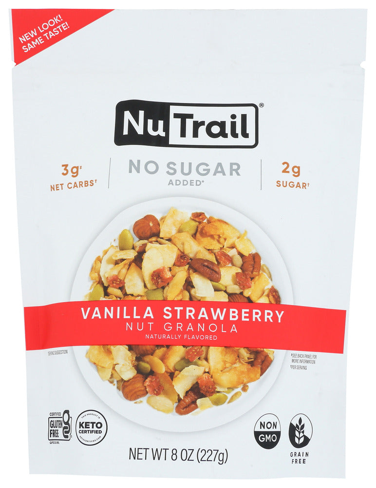 NUTRAIL: Granola Kto Strwbrry Van, 8 OZ