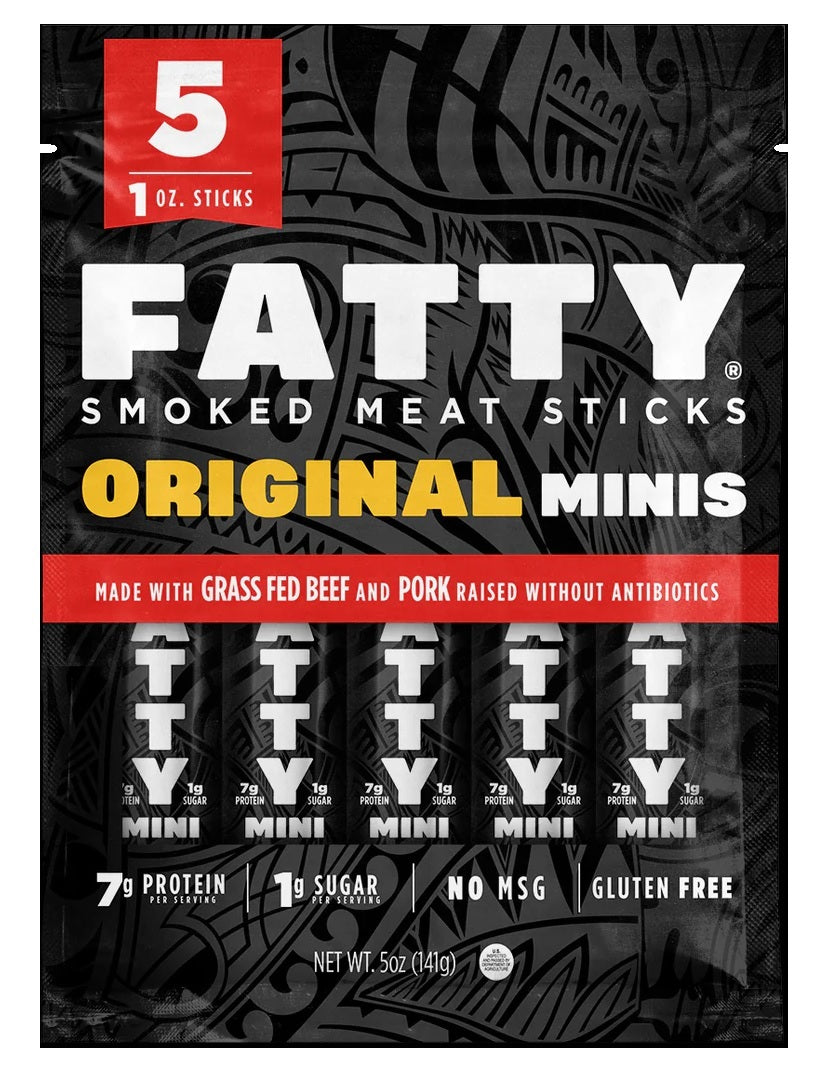 FATTY: Smoked Meat Sticks Minis Original 5Pc, 5 oz