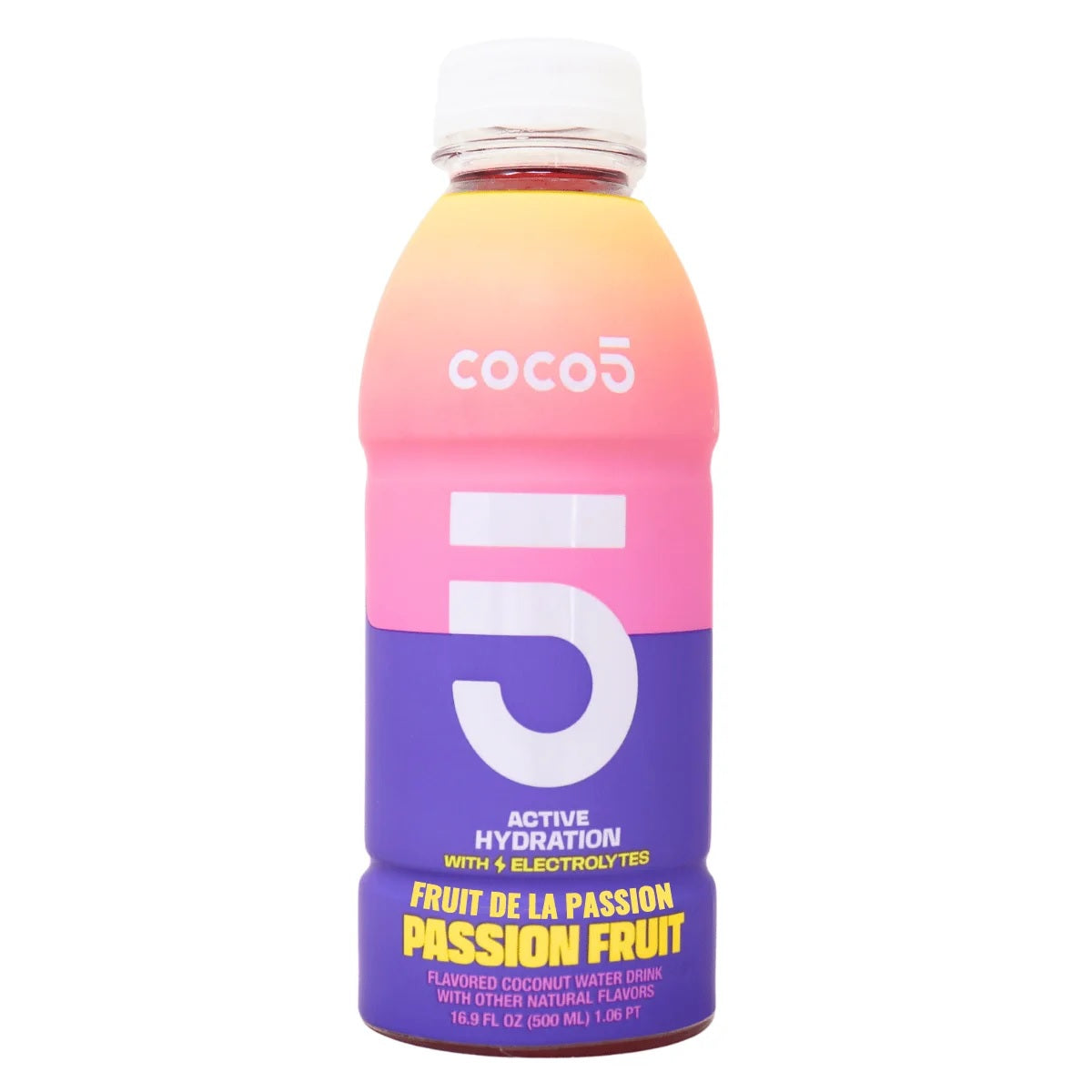 COCO5: ACtive Hydration Coconut Water Tropical Fruit, 16.9 fo