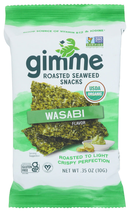 GIMME: Roasted Seaweed Snacks Wasabi, 0.35 oz
