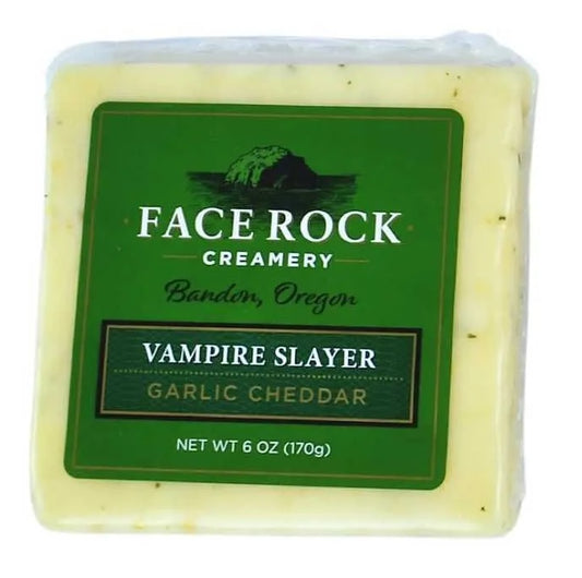 FACE ROCK: Vampire Slayer Garlic Cheddar Cheese, 6 oz