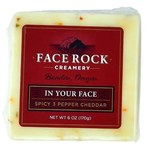 FACE ROCK: In your Face Spicy Cheddar Cheese, 6 oz