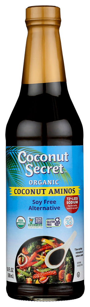 COCONUT SECRET: Coconut Aminos Soy Free Seasoning Sauce, 16.9 oz