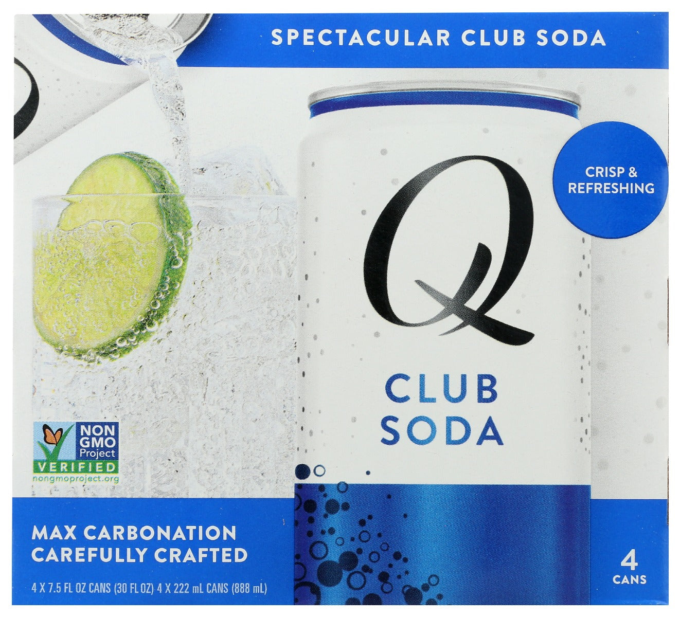Q TONIC: Club Soda 4Pk Cans, 30 fo