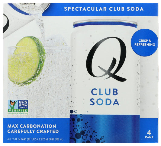 Q TONIC: Club Soda 4Pk Cans, 30 fo