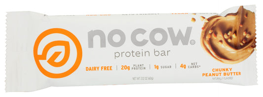 NO COW BAR: Protein Bar Chunky Peanut Butter, 2.12 oz