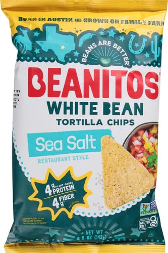 BEANITOS: White Bean Chips with Sea Salt Restaurant Style, 6 oz