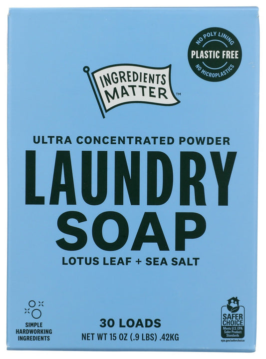 INGREDIENTS MATTER: Lotus Sea Salt Laundry Powder, 15 oz