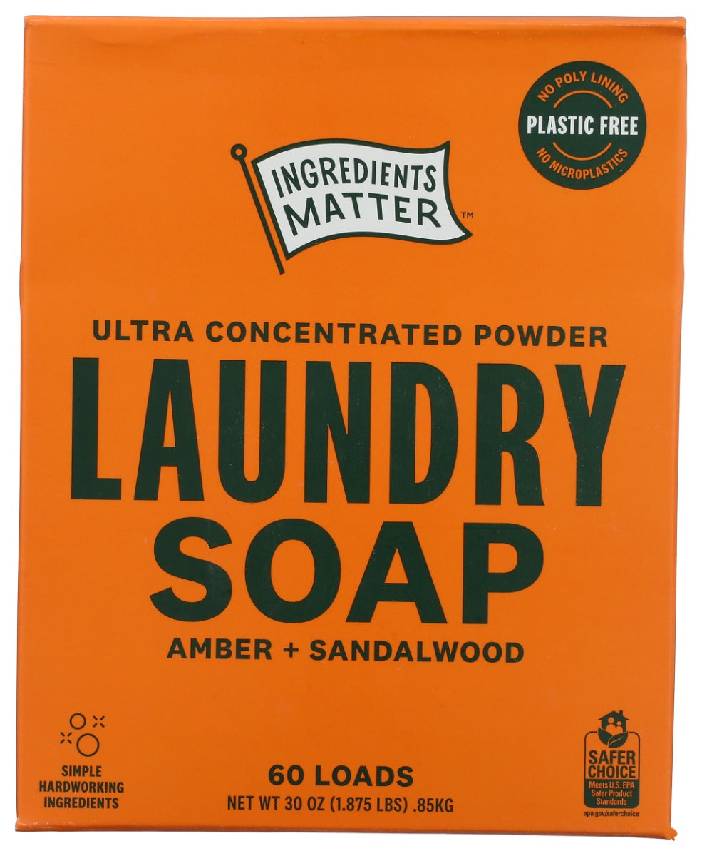 INGREDIENTS MATTER: Amber Sandalwood Laundry Powder, 30 oz
