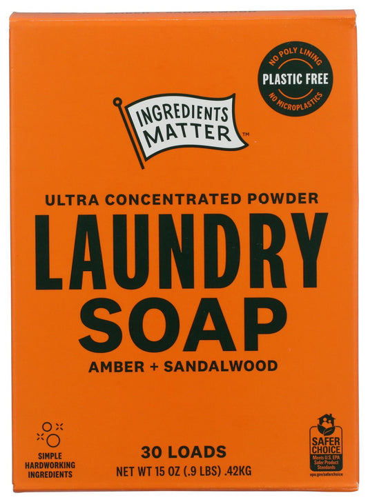 INGREDIENTS MATTER: Amber Sandalwood Laundry Powder, 15 oz
