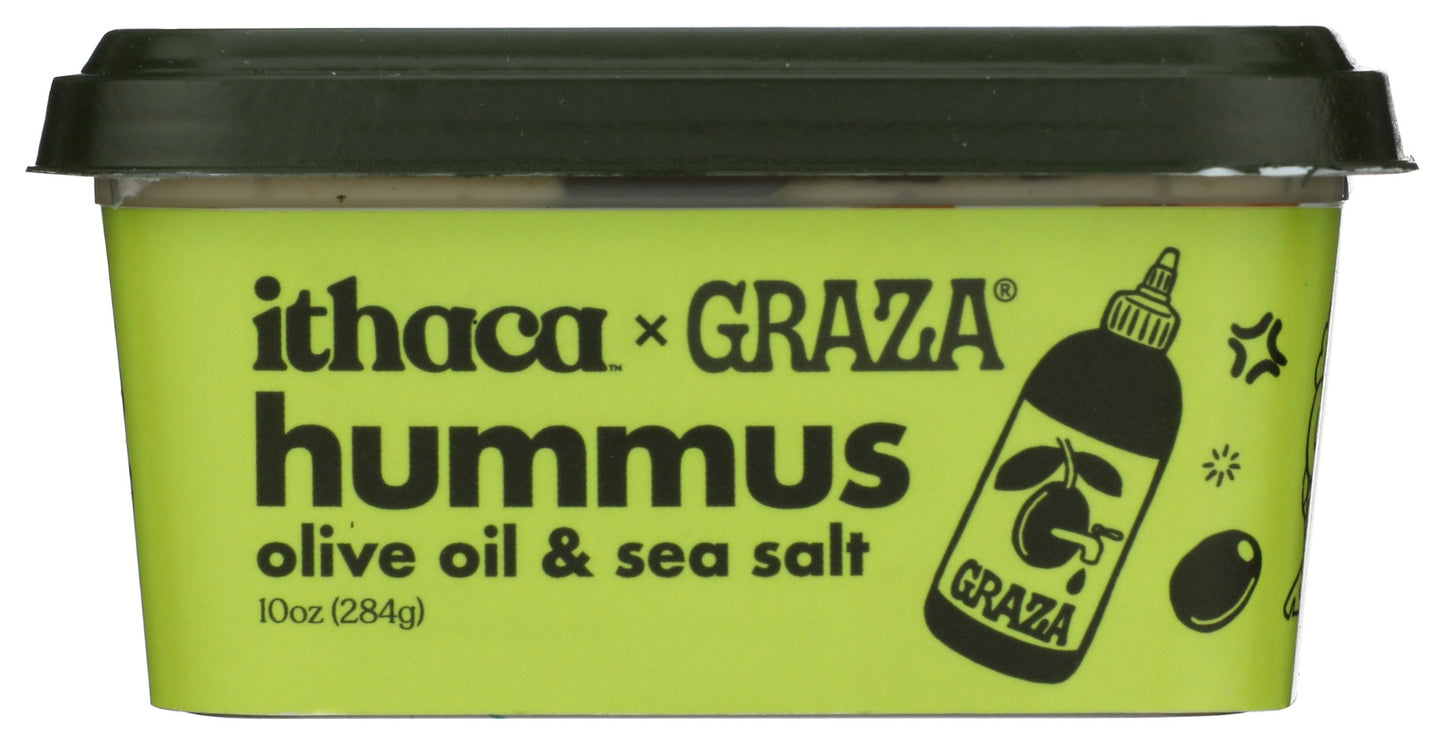 ITHACA COLD CRAFTED: Ithaca x Graza Hummus Olive Oil and Sea Salt, 10 oz