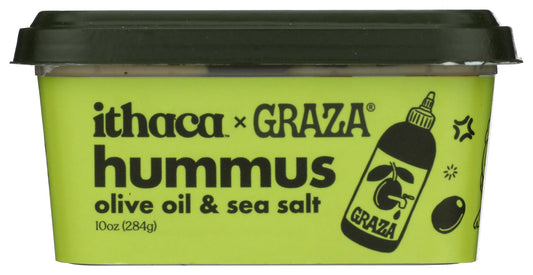 ITHACA COLD CRAFTED: Ithaca x Graza Hummus Olive Oil and Sea Salt, 10 oz