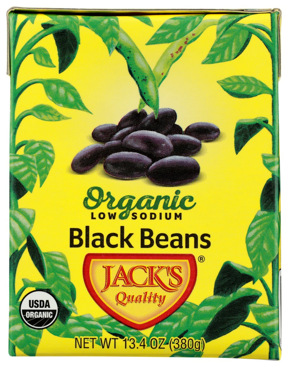 JACKS QUALITY: Organic Low Sodium Black Beans, 13.4 oz