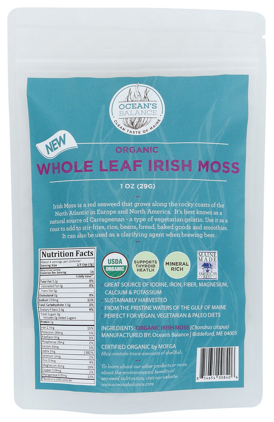 OCEANS BALANCE: Seaweed Wl Irish Moss, 1 OZ