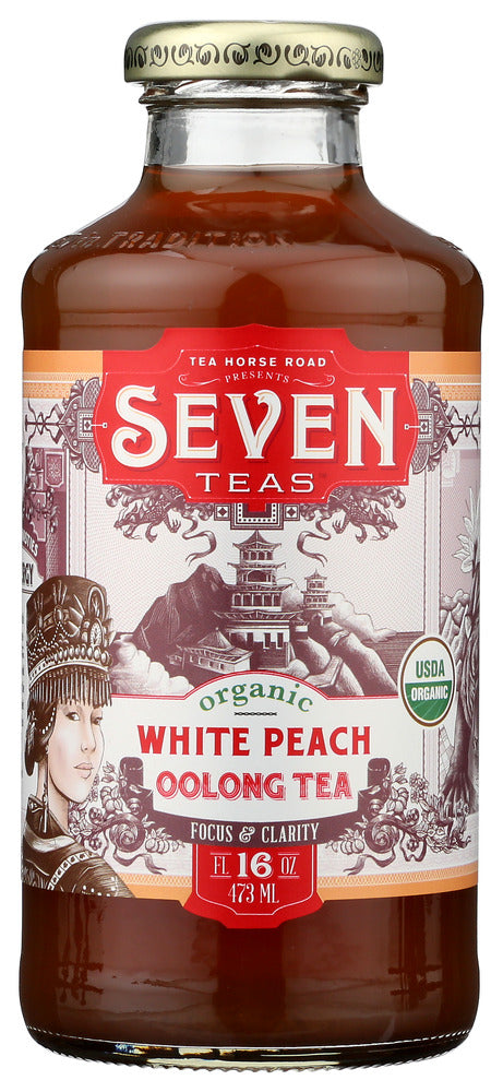SEVEN TEAS: White Peach Oolong Organic Tea, 16 fo