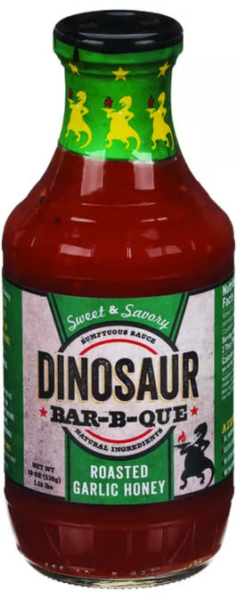 DINOSAUR: Sauce Honey Bar-B-Que Roasted Garlic, 19 oz