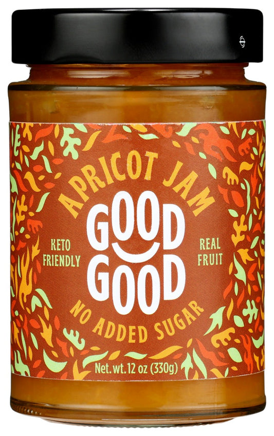 GOOD GOOD: Apricot Jam With Stevia, 12 oz