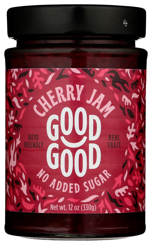 GOOD GOOD: Cherry Jam Keto Friendly No Added Sugar, 12 oz