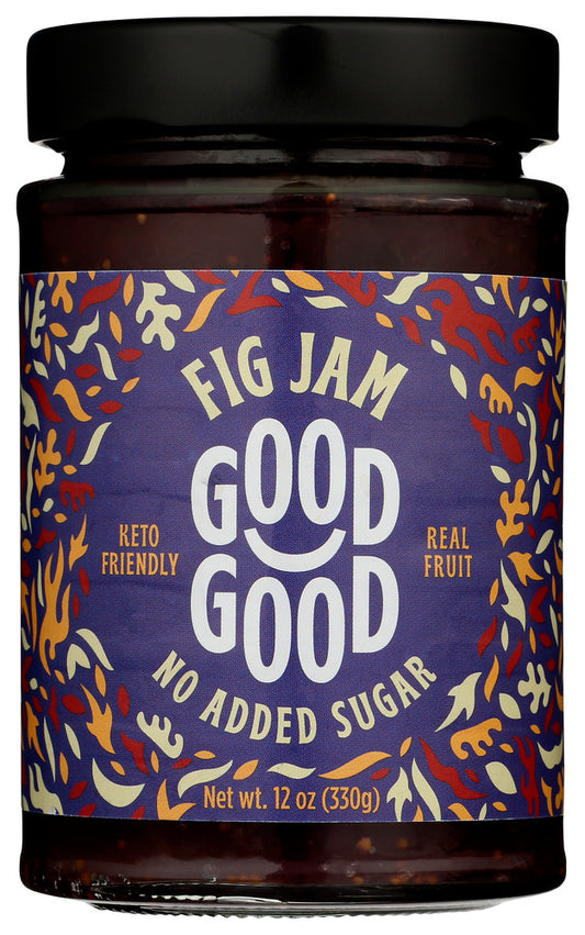 GOOD GOOD: Fig Jam Keto Friendly No Added Sugar, 12 oz