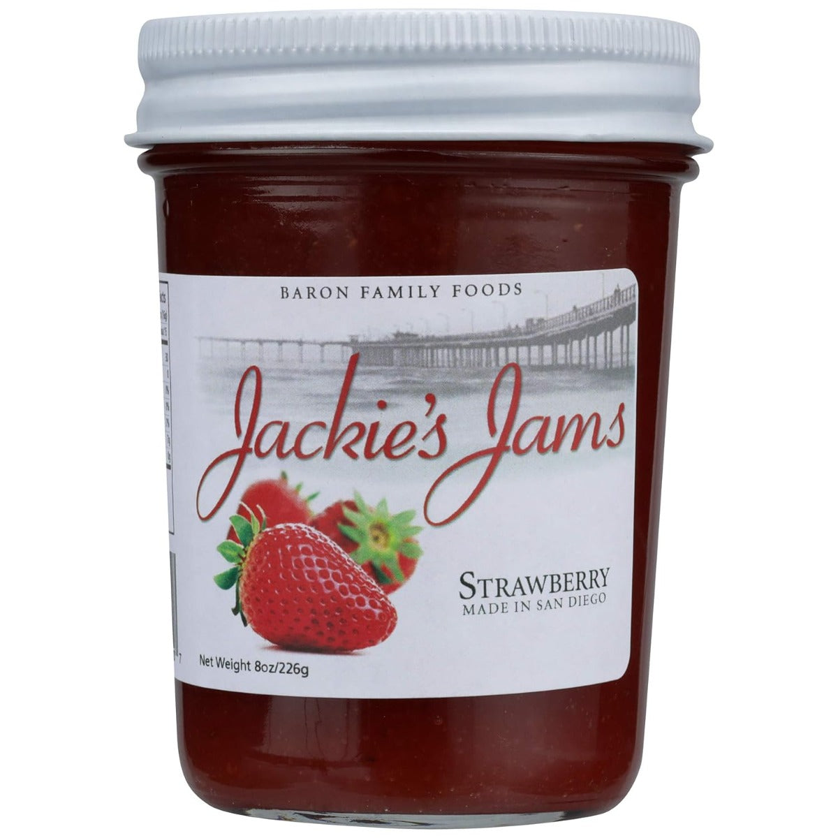 JACKIES JAMS: Strawberry Jam, 8 oz