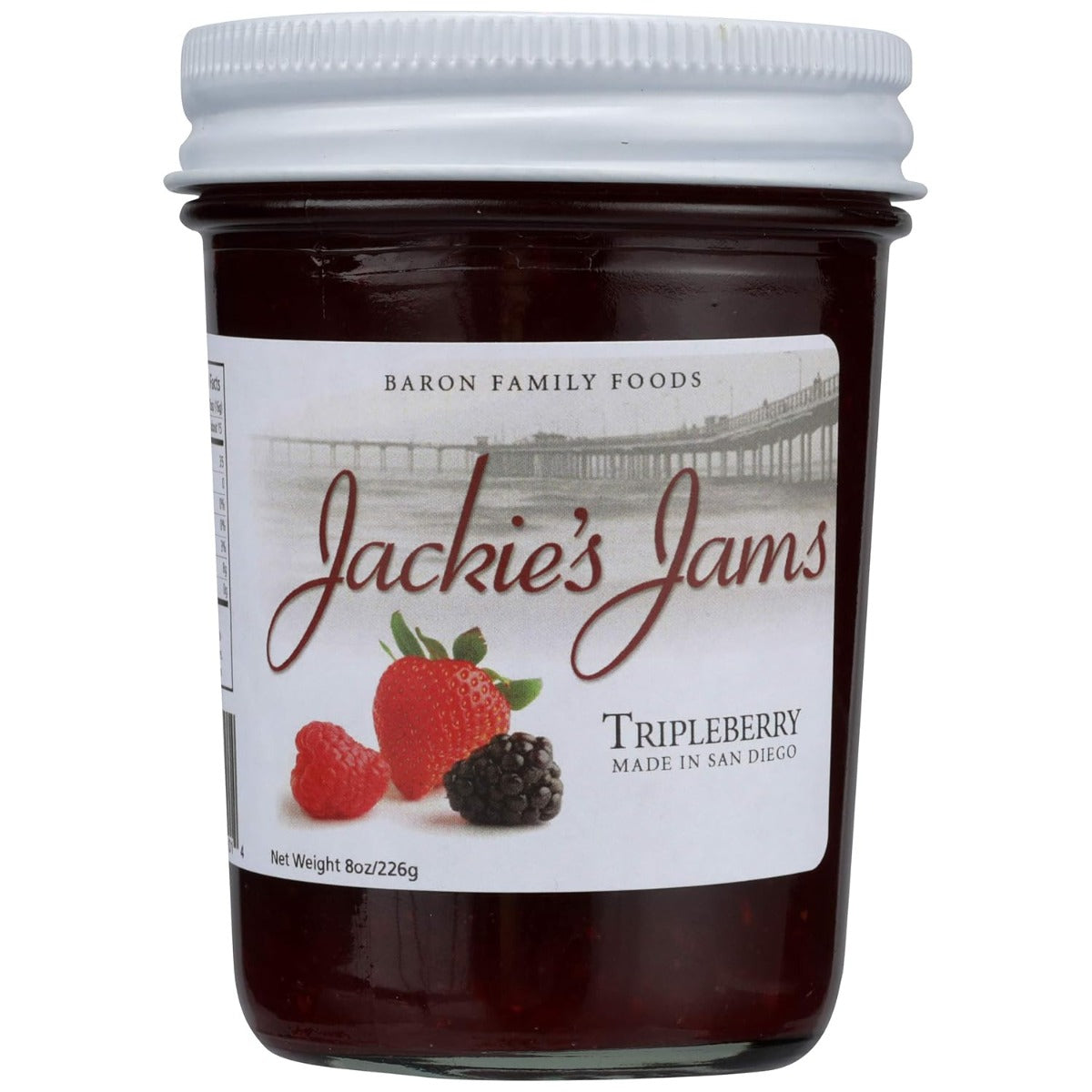 JACKIES JAMS: Tripleberry Jam, 8 oz