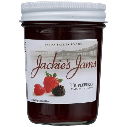 JACKIES JAMS: Tripleberry Jam, 8 oz