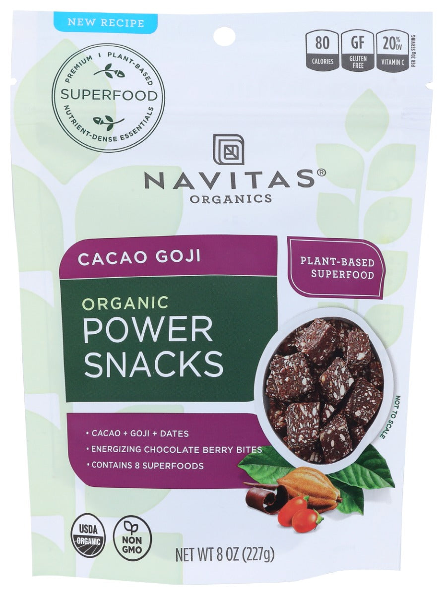 NAVITAS: Organic Power Snack Cacao Goji, 8 oz