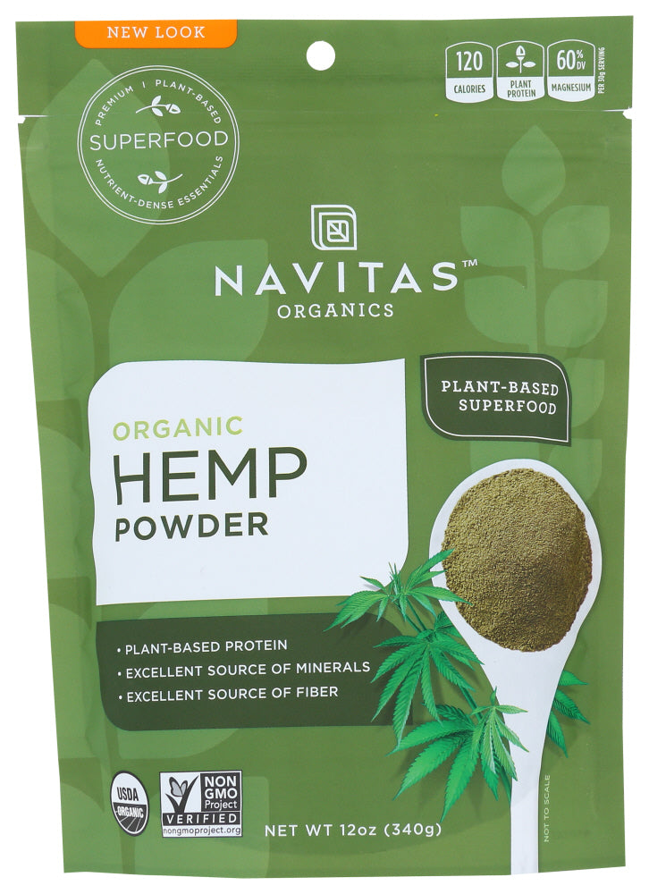 NAVITAS: Organic Raw Hemp Protein Powder, 12 oz