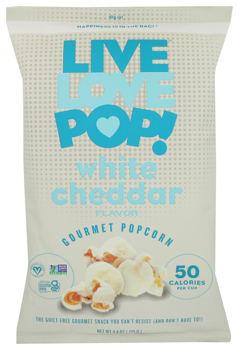LIVE LOVE POP: Popcorn White Cheddar, 4.4 oz