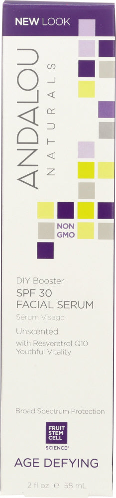 ANDALOU NATURALS: DIY Booster Facial Serum SPF 30 Unscented, 2 oz