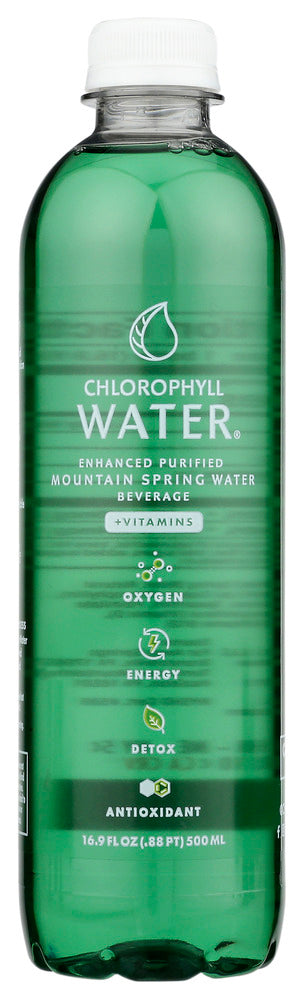 CHLOROPHYLL WATER: Purified Mountain Spring Water, 16.9 fo