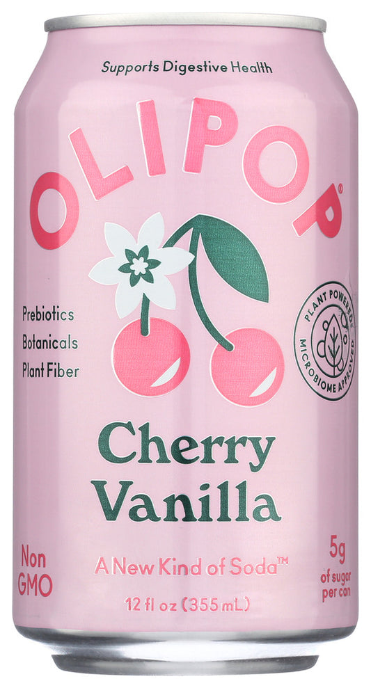 OLIPOP: Cherry Vanilla Sparkling Tonic, 12 oz