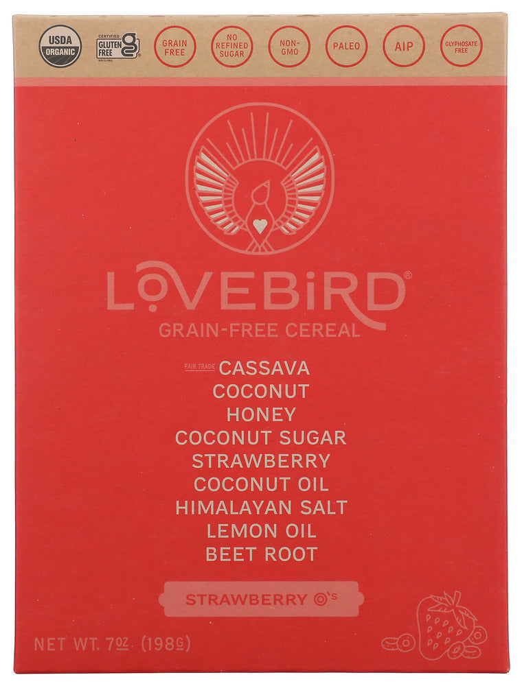 LOVEBIRD: Cereal Strawberry, 7 oz