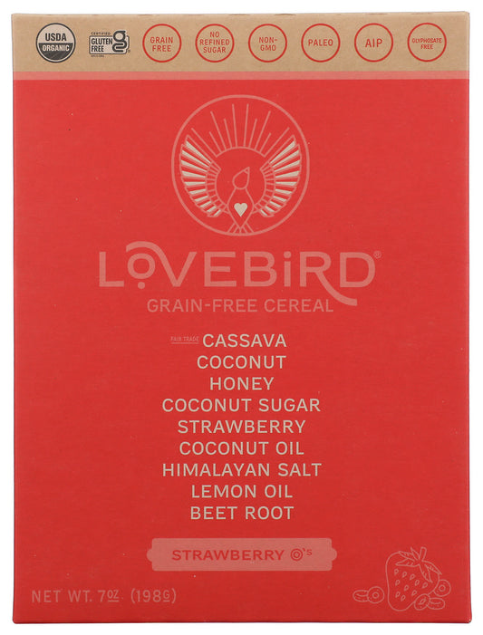 LOVEBIRD: Cereal Strawberry, 7 oz