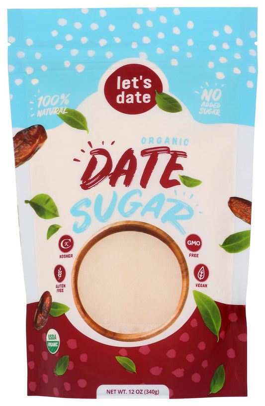 LETS DATE: Organic Date Sugar, 12 oz
