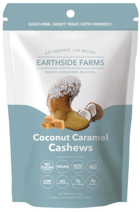 EARTHSIDE FARMS: Coconut Caramel Cashews, 4 oz