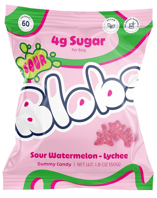 BLOBS: Sour Watermelon-Lychee Gummy Candy, 1.8 oz